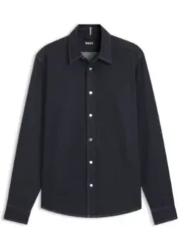Indigo Regular-fit Shirt In Stretch Denim