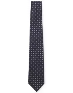 Jacquard-pattern Tie In Silk - Italian-made With Modern Pattern