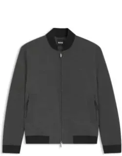 Slim-fit Jacket In Wrinkle-resistant Fabric