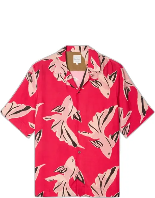 Le Peche Fish Print Viscose Shirt