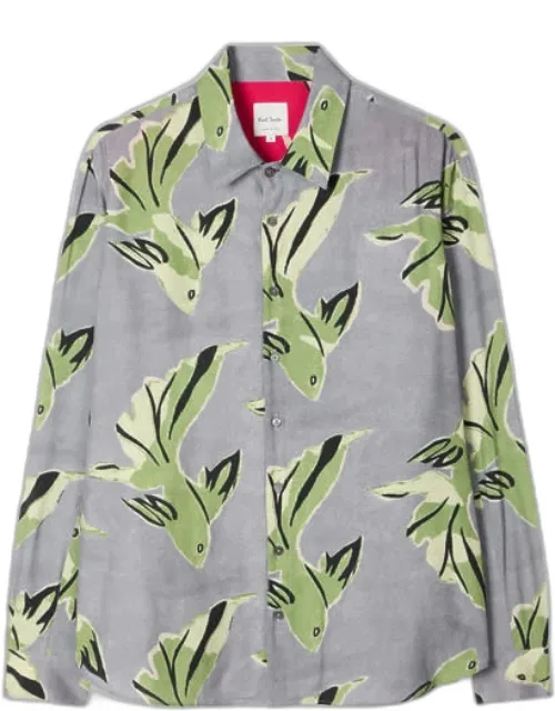 'le Peche Fish' Print Viscose Shirt