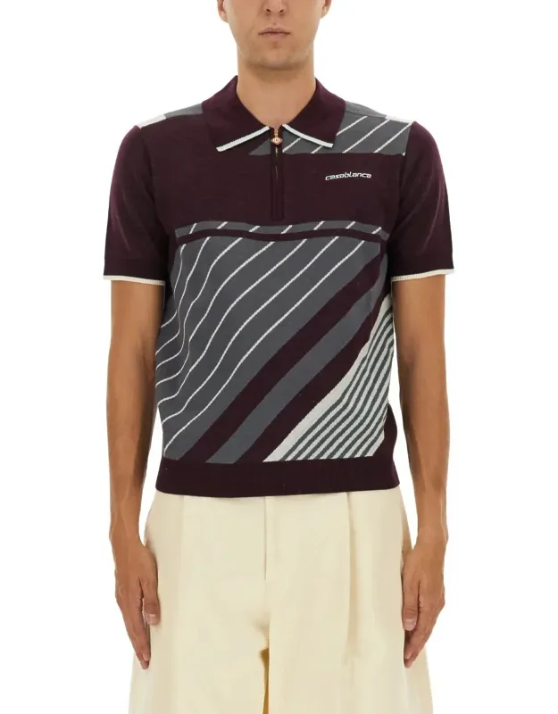 Diagonal Tennis Polo Shirt