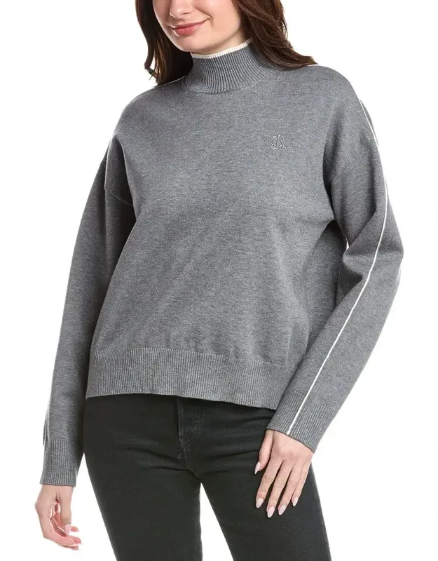 Framed Mock Neck Sweater