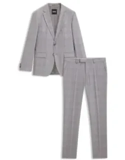 Two-piece Slim-fit Suit In Virgin Wool And Silk
