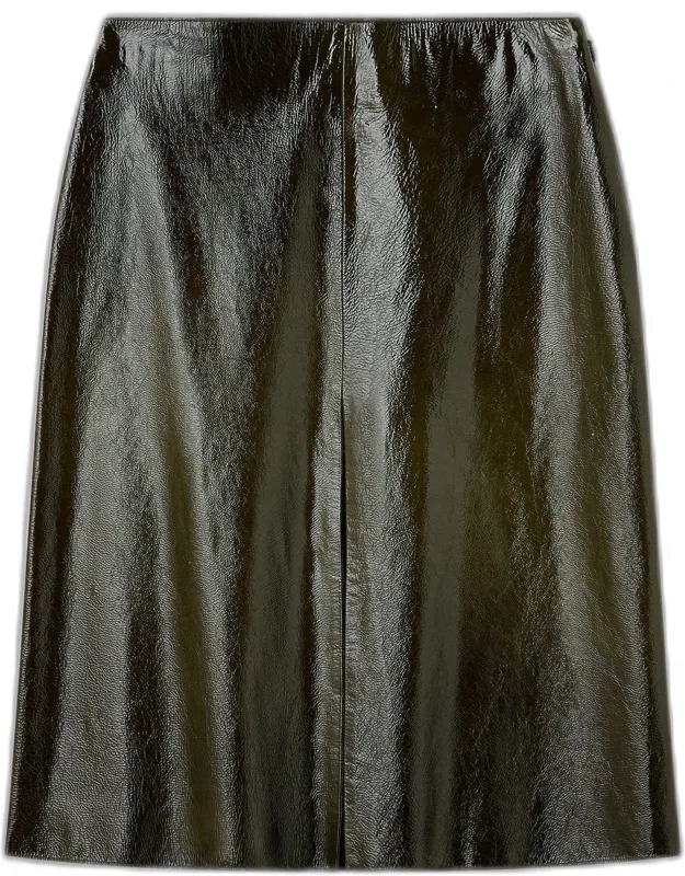 Baha Textured Patent Leather Skirt