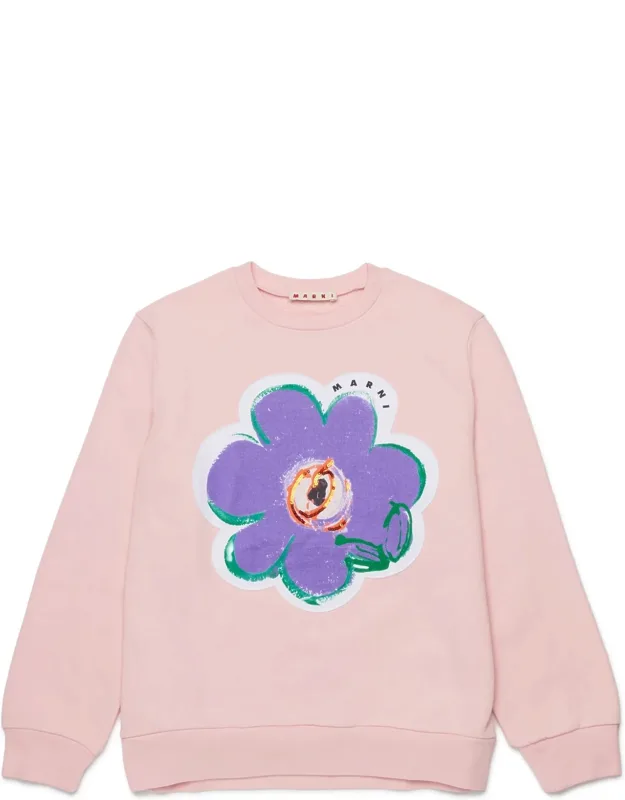 Sweatshirt With "flower" Logo