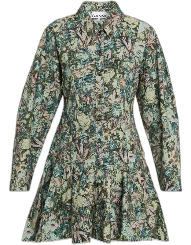 Tapestry Floral Mini Dress