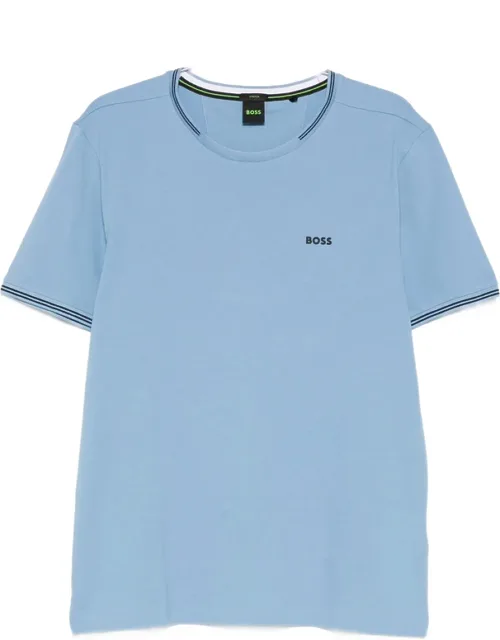 Striped-trim T-shirt