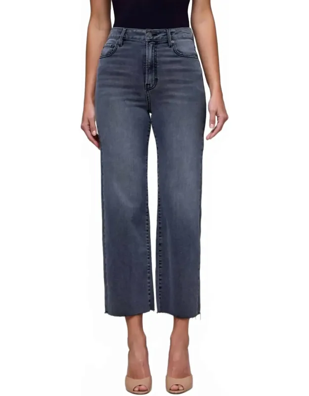 High Rise Cropped Classic Straight Jeans