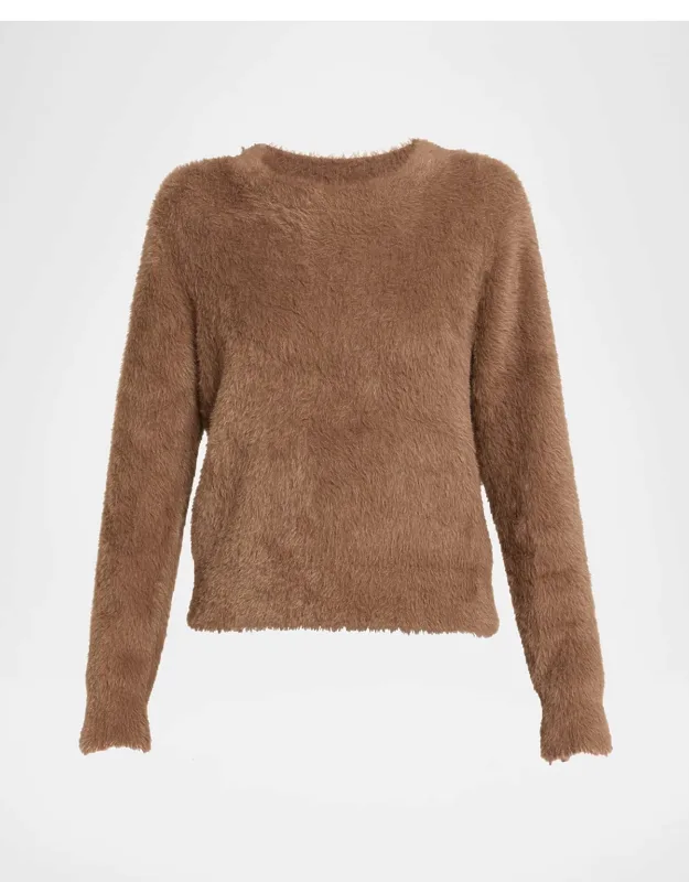 Fuzzy Crewneck Sweater