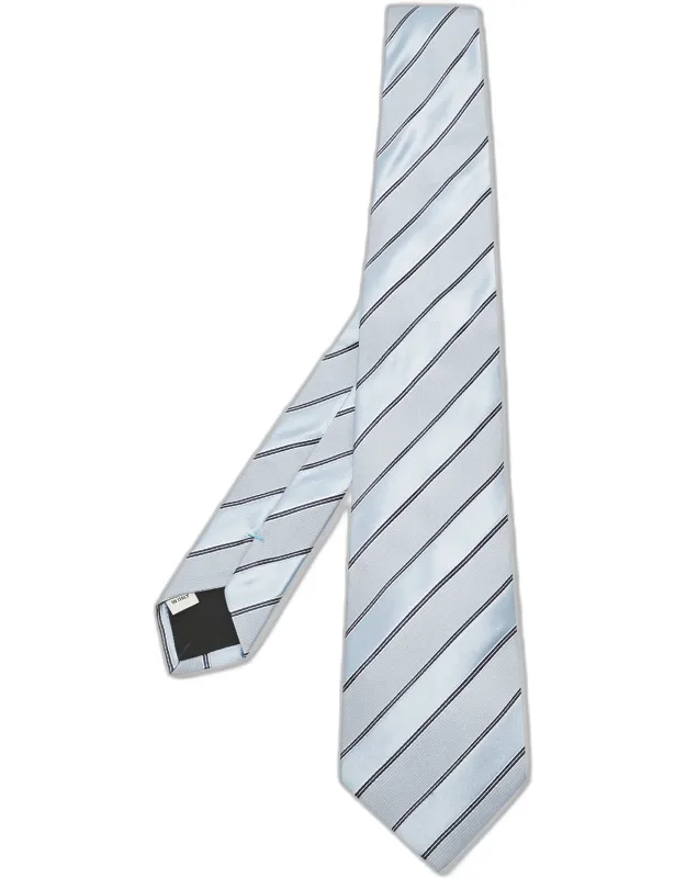 Diagonal Striped Silk Tie