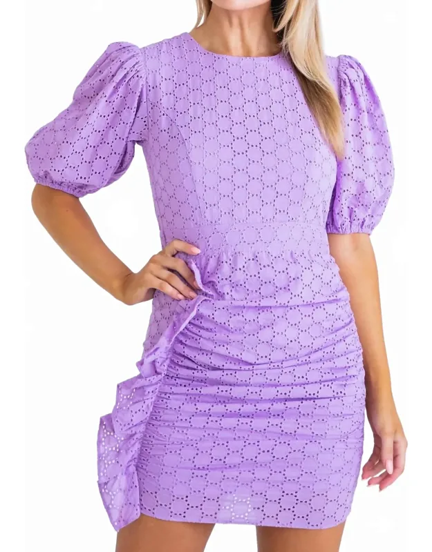 Last Dance Eyelit Mini Dress