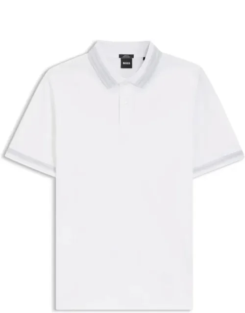 Contrast-tipping Slim-fit Polo Shirt