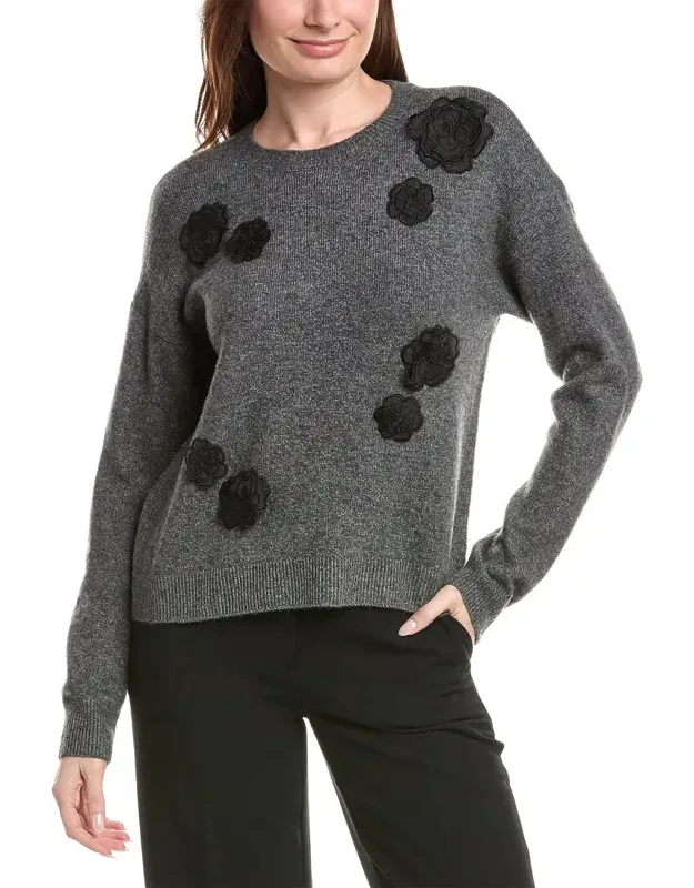 Flower Applique Sweater