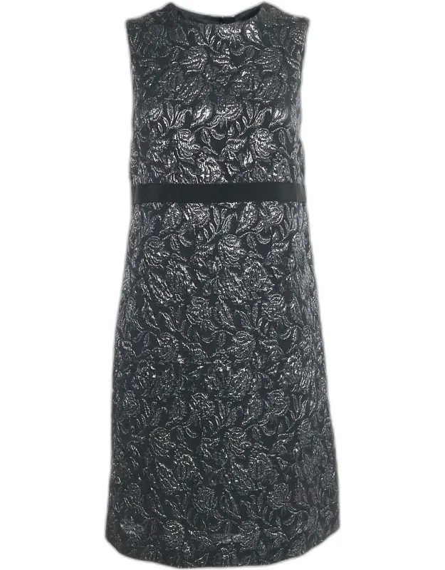 Jacquard Sleeveless Mini Dress