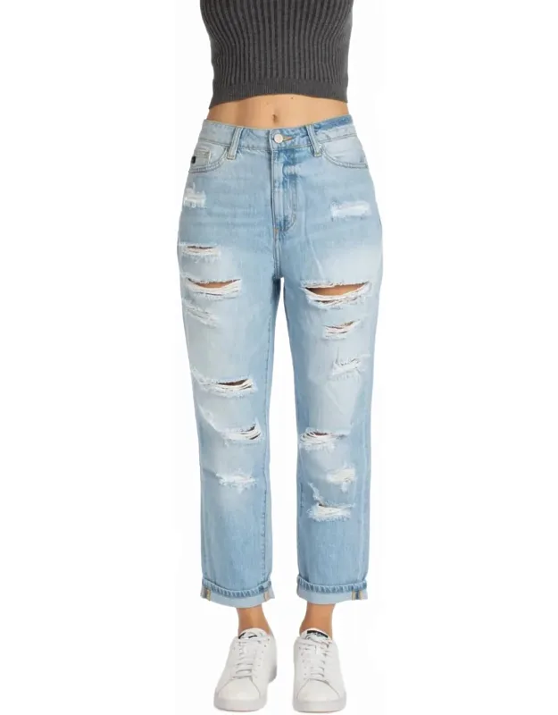 Distressed Mom Jeans