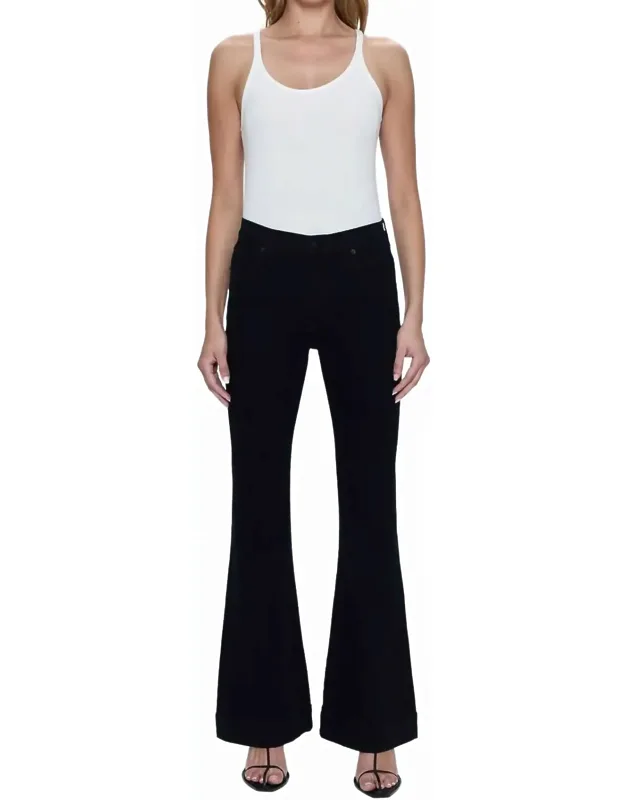 Kinsley Mid Rise Ultra Flare Jeans - Sophisticated Flared Leg, Comfortable Cotton Blend