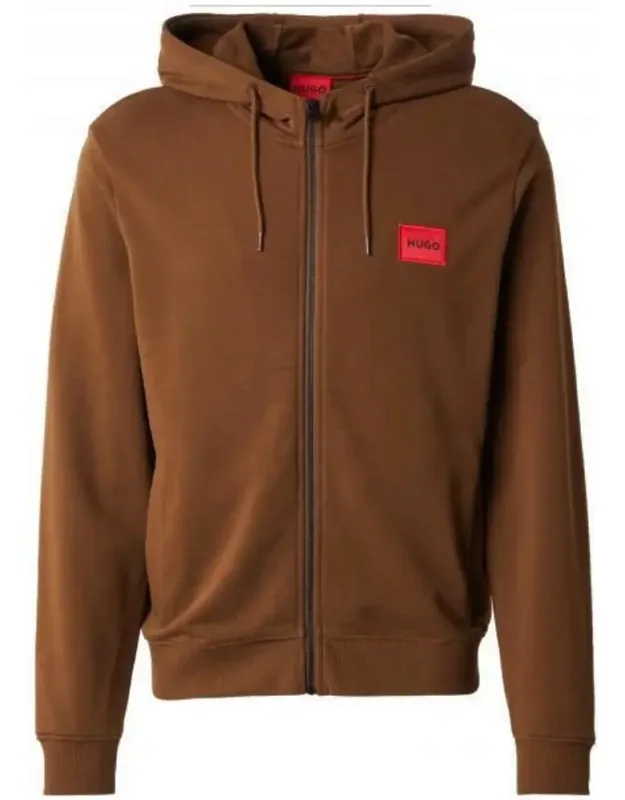 Daple212 Zip-up Cotton Drawstring Hoodie