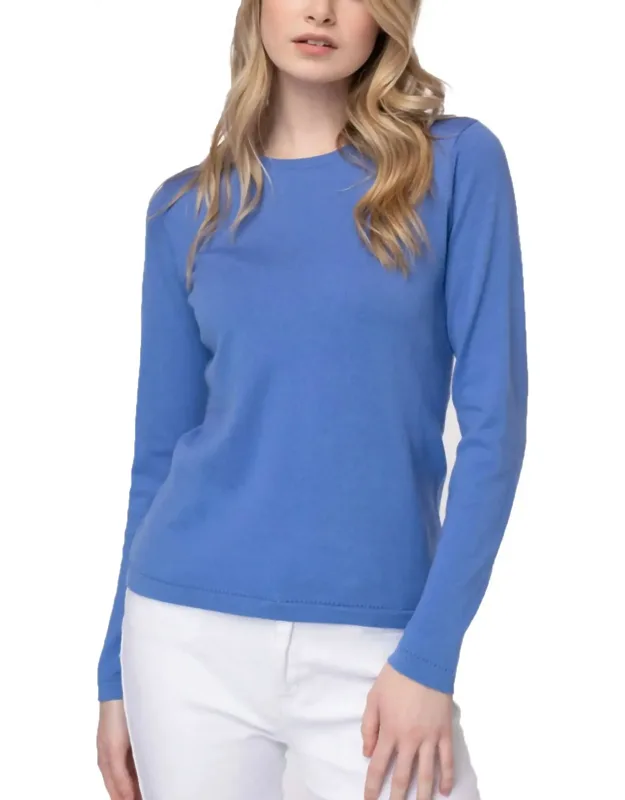 Cotton Cashmere Classic Crew Neck Pullover
