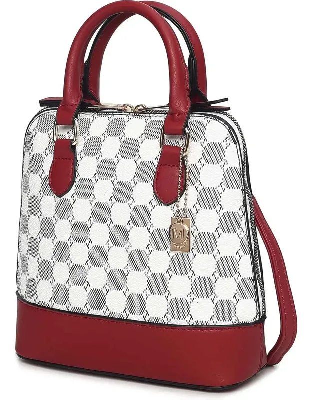 Marjorie Satchel Bag Circular Print Handbag