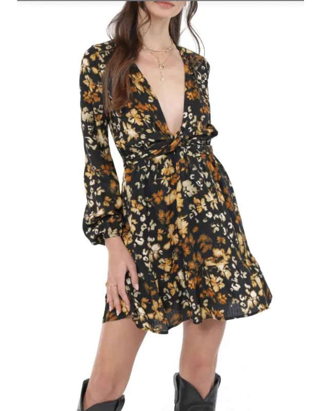 Deep V Mini Dress