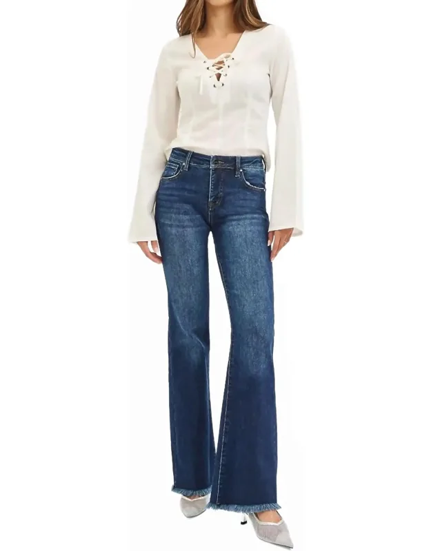 Tummy Control Mid Rise Flare Jeans