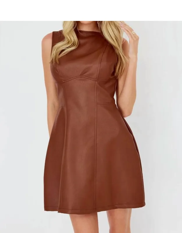 Pleather Sleeveless Dress