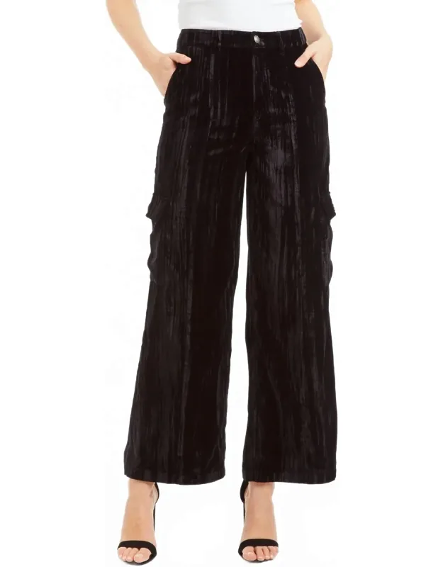 Velvet Cargo Wide Straight Leg Pants
