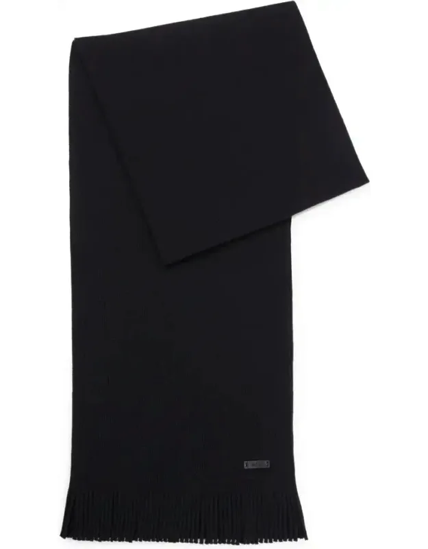Albas Virgin Wool Logo Print Scarf