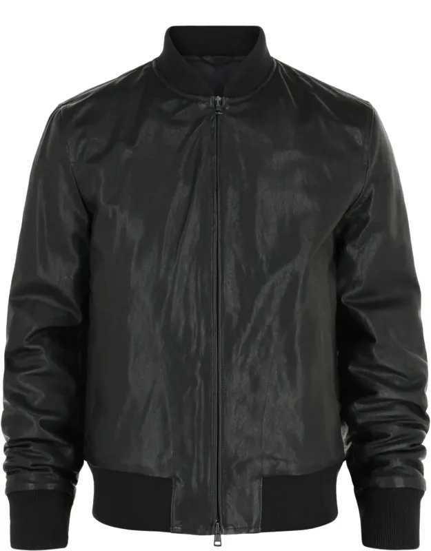 Leather Bomber Jacket