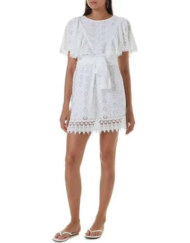 Embroidered Mini Dress