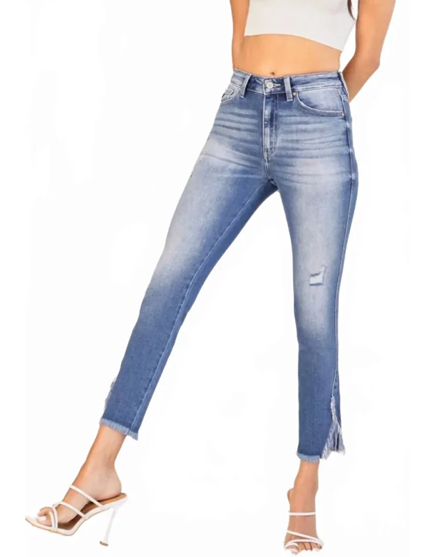 High Rise Ankle Skinny Jeans