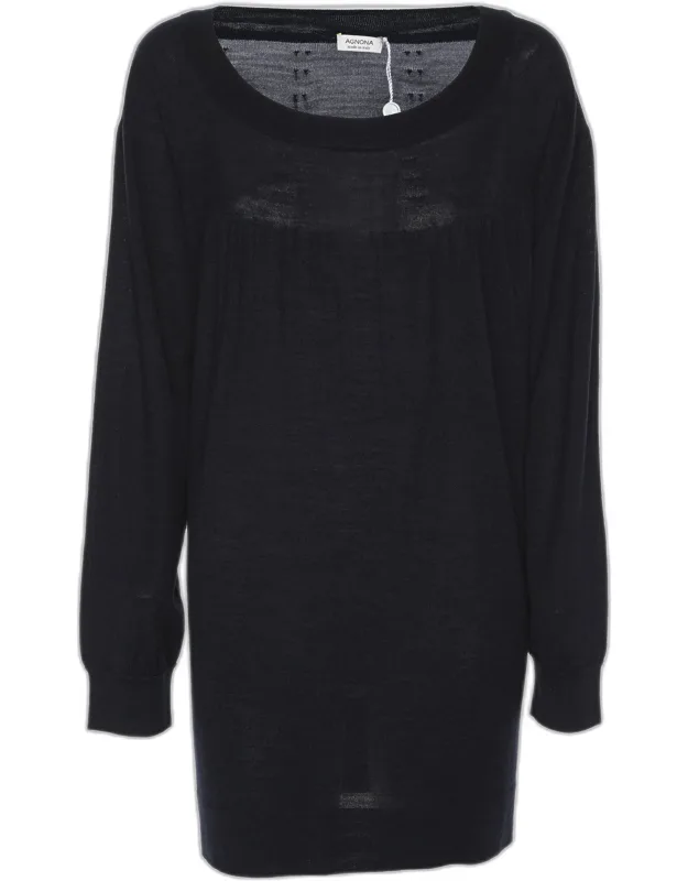 Deep Navy Jersey Long Sleeve Sweater