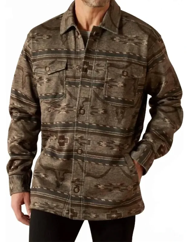 Printed Shirt Jacket
