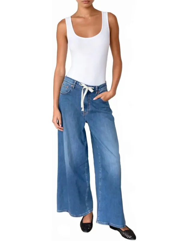 Relaxed Palazzo Super Wide Leg Jeans
