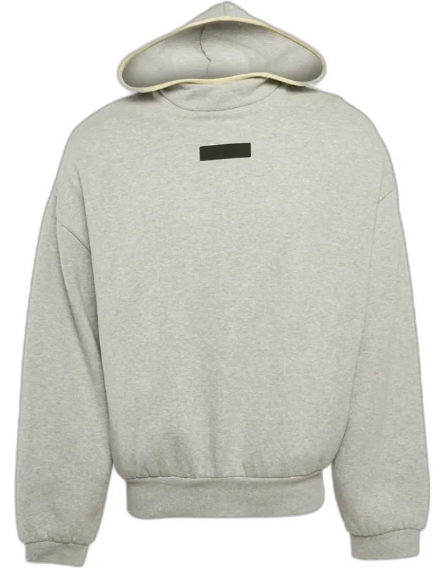 Essentials Hoodie With Logo Patch And Practical Pockets