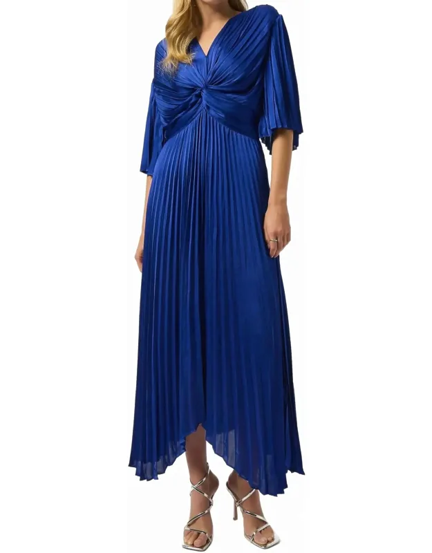 Satin Pleated Dress