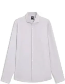 Checked Regular-fit Shirt In Italian-made Cotton Twill
