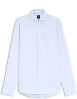 Checked Regular-fit Shirt In Italian-made Cotton Twill