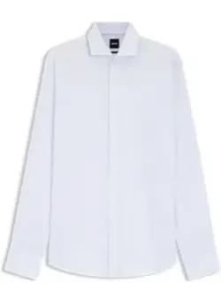 Regular-fit Shirt In Structured Italian-made Cotton