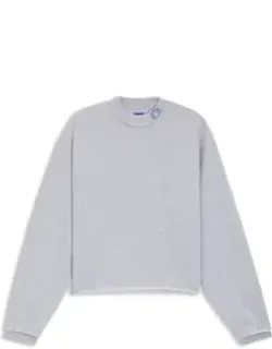 Logo-collar Sweatshirt In Cotton Terry