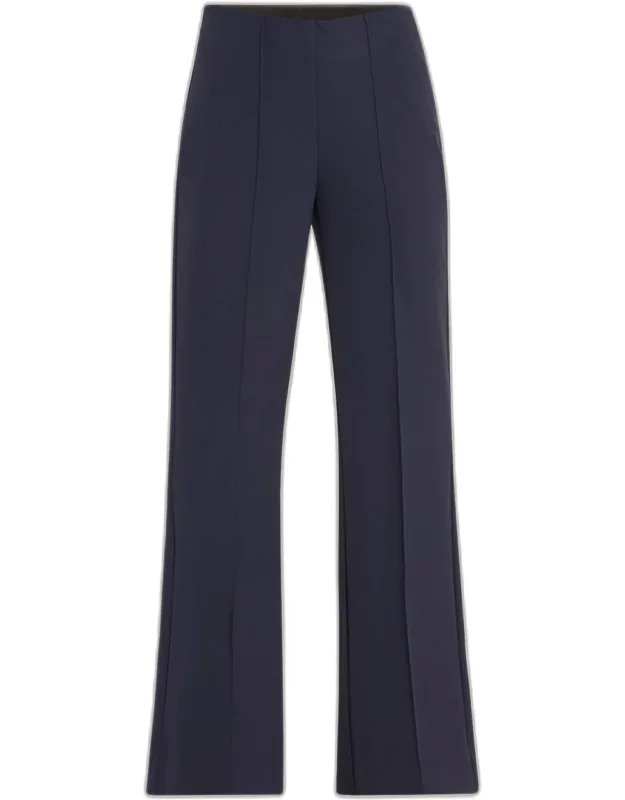 Pintuck Flare-leg Pants