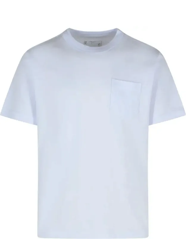 T-shirt With Ribbed Crew Neck And Chest Patch Pocket