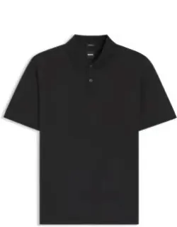 Micro-pattern Polo Shirt In Mercerised Cotton