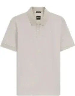 Micro-pattern Polo Shirt In Mercerised Cotton