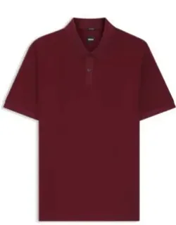 Micro-pattern Polo Shirt In Mercerised Cotton