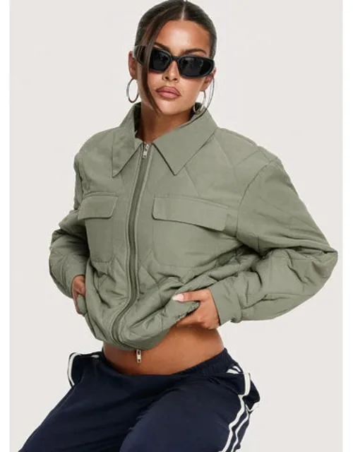 Quilted Bomber Jacket