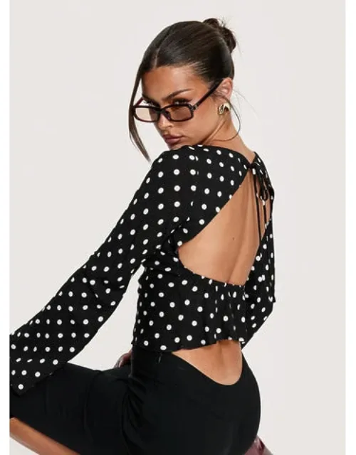 Long Sleeve Backless Top