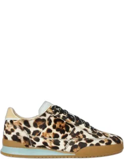 Leopard Leather Trainers