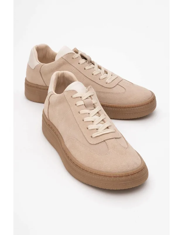 Fyore Leather Sneakers With 1.18-inch Durable Outsole And Breathable Design